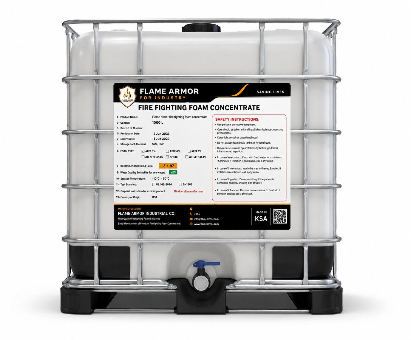 AFFF 1% Foam Concentrate